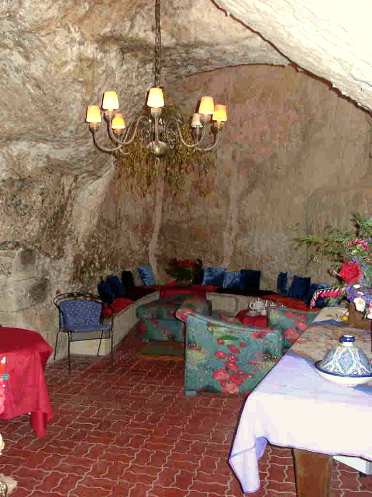 Le salon troglodytique des h�tes